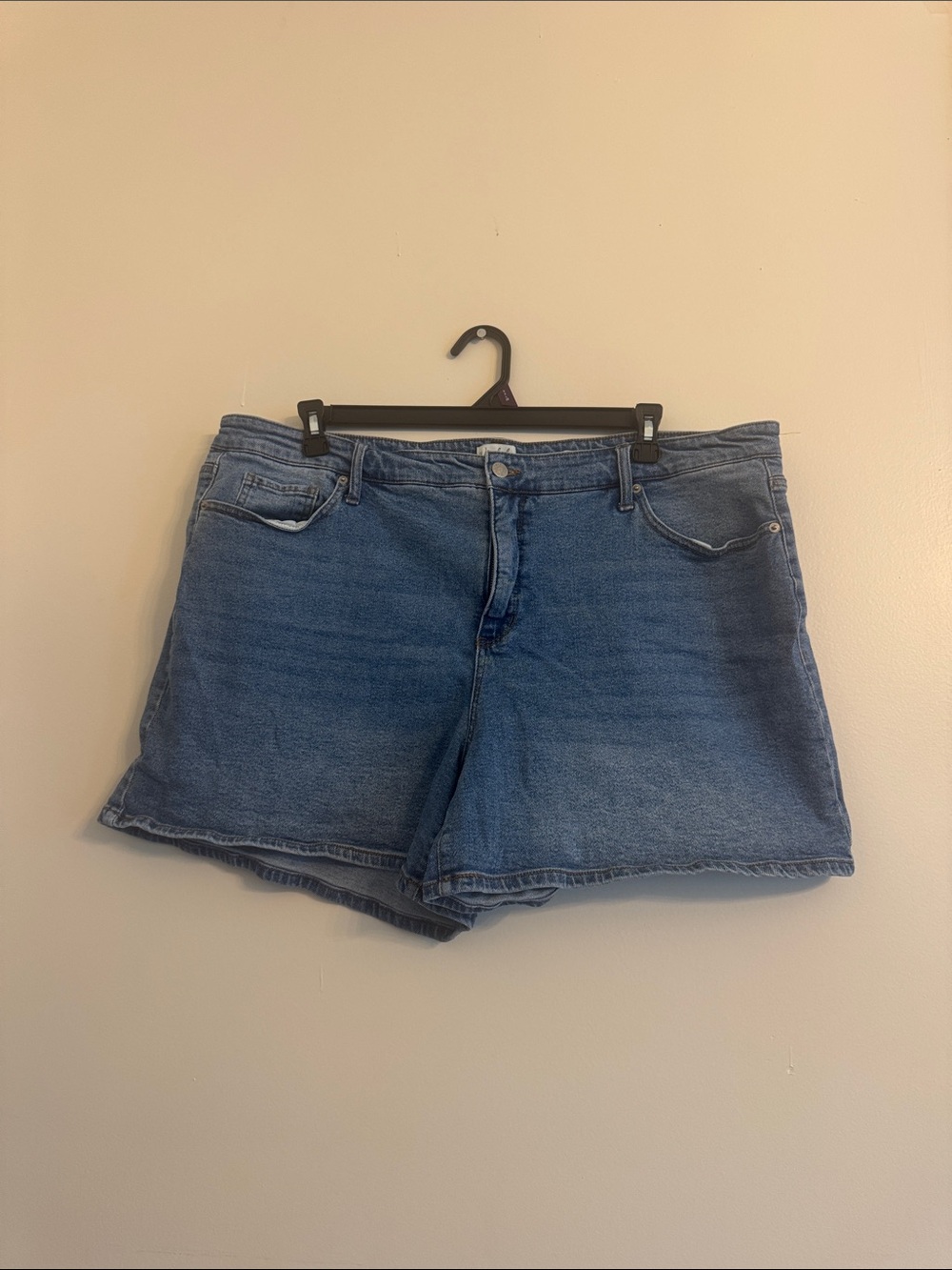 Wonderly Mid Wash Blue Denim Cutoff Shorts